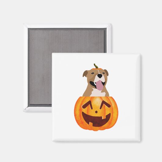 Pitbull Halloween Magneet (Voorkant / Achterkant)