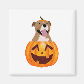 Pitbull Halloween Magneet (Voorkant)