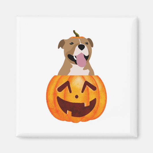 Pitbull Halloween Magneet (Voorkant)