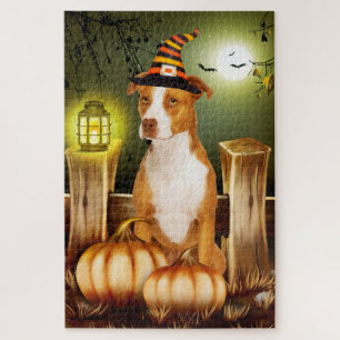 Pitbull Halloween puzzel Legpuzzel