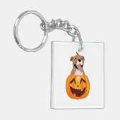 Pitbull Halloween Sleutelhanger (Voorkant Links)