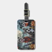 Pitbull Halloween Spooky Bagagelabel (Voorkant verticaal)