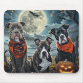 Pitbull Halloween Spooky Muismat (Voorkant)