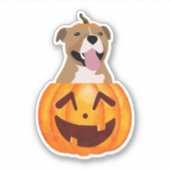 Pitbull Halloween Sticker (Voorkant)