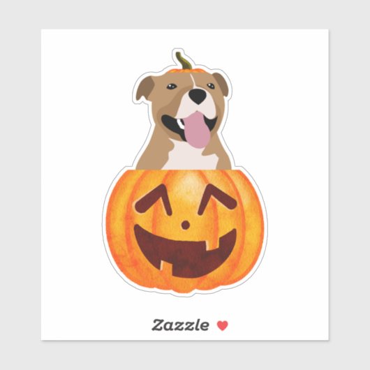Pitbull Halloween Sticker (Vel)