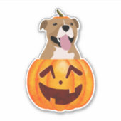 Pitbull Halloween Sticker (Voorkant)