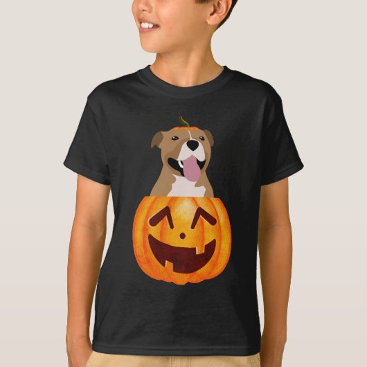 Pitbull Halloween T-Shirt (Voorkant)