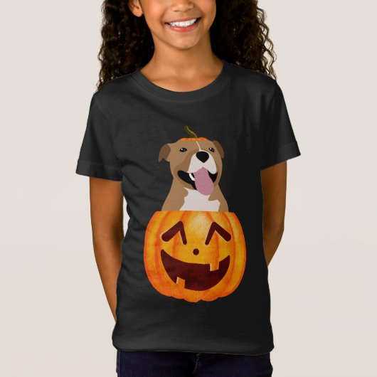 Pitbull Halloween T-Shirt (Voorkant)