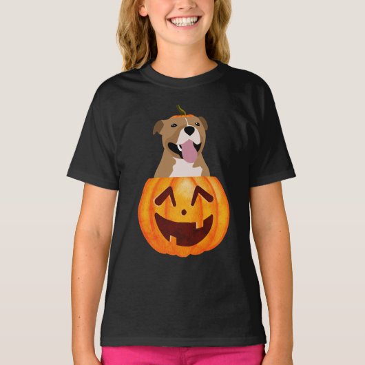 Pitbull Halloween T-Shirt (Voorkant)