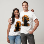 Pitbull Halloween Volle Maan Pompoen T-shirt (Unisex)