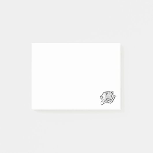 pitbull handgetekende foto hond dierenliefhebber p post-it® notes (Voorkant)