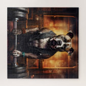 Pitbull hefgewichten  legpuzzel (Horizontaal)