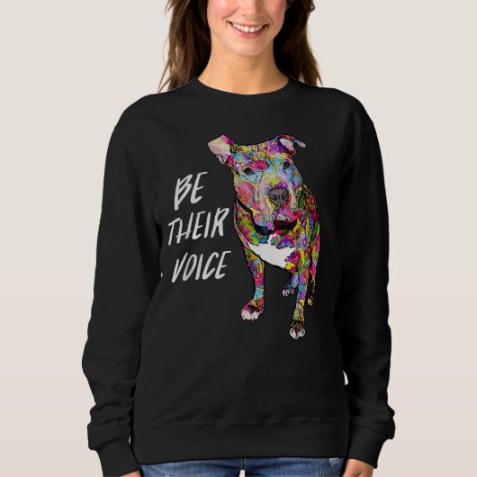 Pitbull Hippie is hun stem Vrede Liefde en Pitbu Trui (Voorkant)