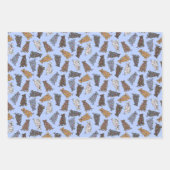 Pitbull Holiday Confetti - rood, blauw, groen  Inpakpapier Vel (Voorkant)