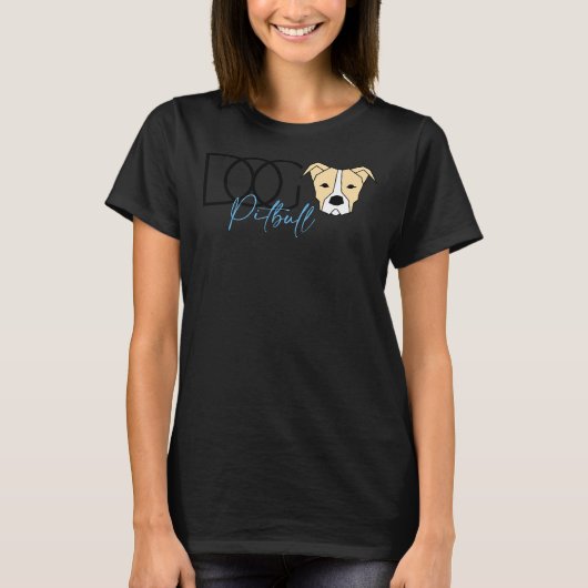 Pitbull hond 261 t-shirt (Voorkant)