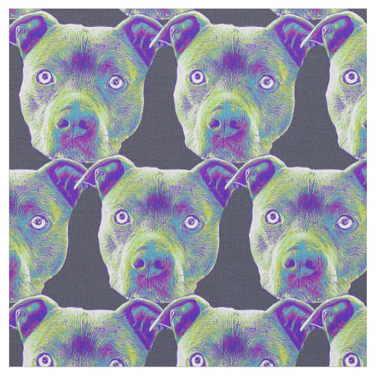 Pitbull-hond - Aangepaste verbinding Stof (Close Up)