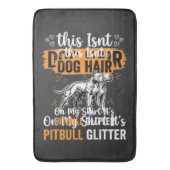 Pitbull-hond Haar Glitter Grappige Hond Badmat (Voorkant Verticaal)