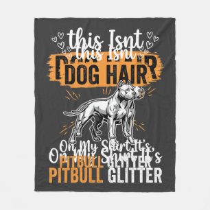 Pitbull-hond Haar Glitter Grappige Hond Fleece Deken