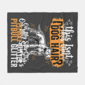 Pitbull-hond Haar Glitter Grappige Hond Fleece Deken (Voorkant (Horizontaal))