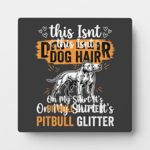 Pitbull-hond haar glitter grappige hond fotoplaat