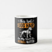 Pitbull-hond Haar Glitter Grappige Hond Koffiemok (Center)