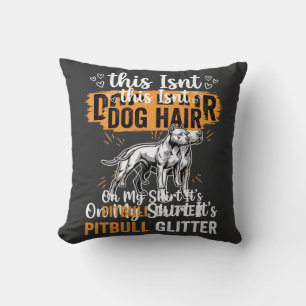 Pitbull-hond Haar Glitter Grappige Hond Kussen