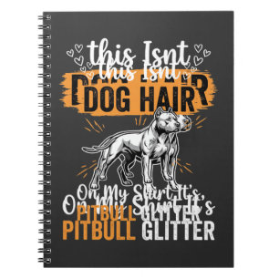 Pitbull-hond Haar Glitter Grappige Hond Notitieboek