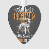 Pitbull-hond Haar Glitter Grappige Hond Ornament (voorkant)