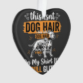 Pitbull-hond Haar Glitter Grappige Hond Ornament (voorkant)