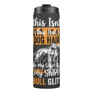 Pitbull-hond Haar Glitter Grappige Hond Thermosbeker