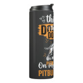 Pitbull-hond Haar Glitter Grappige Hond Thermosbeker (Gedraaid links)