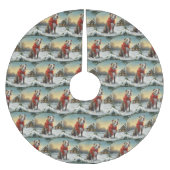 Pitbull Hond in Sneeuw Kerstmis Kerstboom Rok (Voorkant)