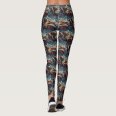 Pitbull Hond Kerst Feestelijk Leggings (Achterkant)