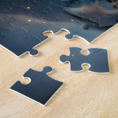 Pitbull Hond Kerst Feestelijk Legpuzzel (Zijkant)