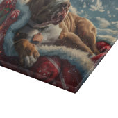 Pitbull Hond Kerst Feestelijk Snijplank (Hoek)