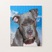 Pitbull hond. legpuzzel (Verticaal)