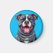 Pitbull hond magneet (Voorkant)