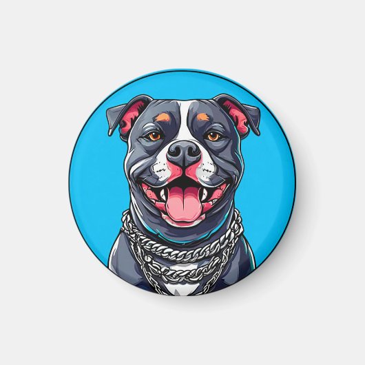 Pitbull hond magneet (Voorkant)