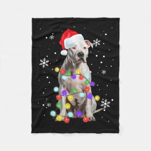 Pitbull Hond Merry Dogmas Santa Pitbull Kerst T Fleece Deken