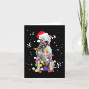 Pitbull Hond Merry Dogmas Santa Pitbull Kerst T Kaart
