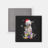 Pitbull Hond Merry Dogmas Santa Pitbull Kerst T Magneet (Voorkant / Achterkant)