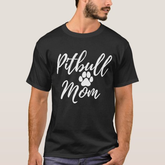 Pitbull Hond Moeder Gift voor Hondenliefhebber T-shirt (Voorkant)
