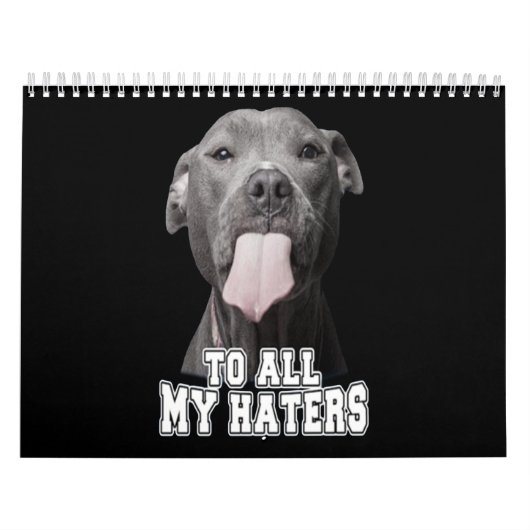 Pitbull-hond naar al mijn haten kalender (Hoes)