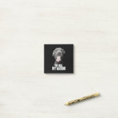 Pitbull-hond naar al mijn haten post-it® notes (Op bureau)