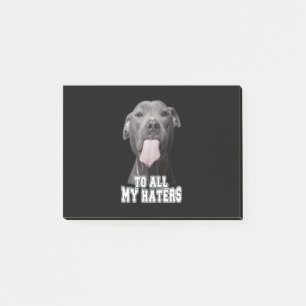 Pitbull-hond naar al mijn haten post-it® notes