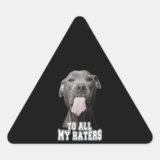 Pitbull-hond naar al mijn haten sticker (Voorkant)