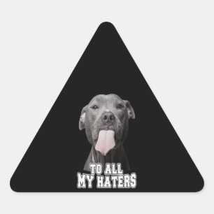 Pitbull-hond naar al mijn haten sticker