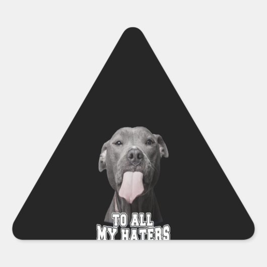 Pitbull-hond naar al mijn haten sticker (Voorkant)
