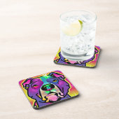 Pitbull Hond Pop Art   Bier Onderzetter (Rechterzijde)