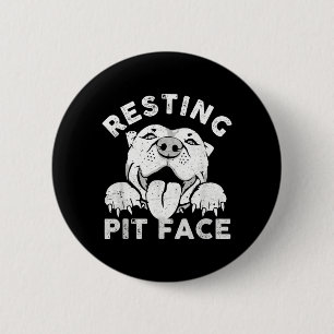 Pitbull-hond rustend Pit-gezicht sarcastische humo Ronde Button 5,7 Cm